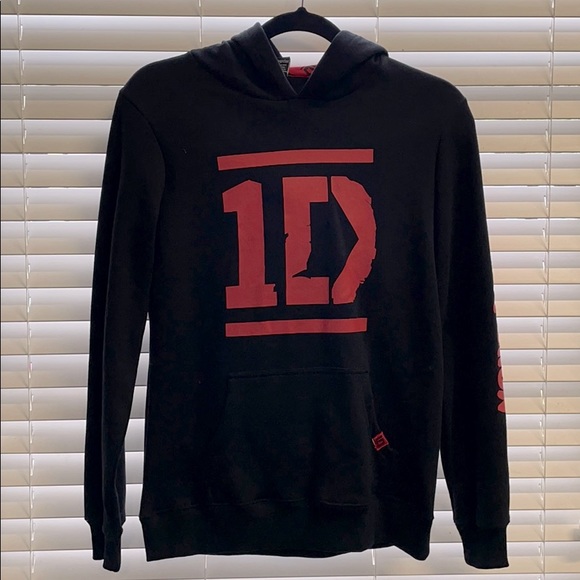 NWT RARE One Direction 1D BLACK HOODIE RARE ORIGINAL MERCH - Picture 2 of 9
